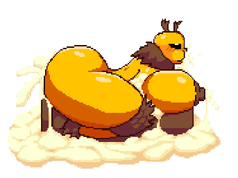 bee bee_girl color colored cum cum_inside huge_ass huge_breasts lactation nipples pancaketomo pixel queen_bee_(terraria) tagme terraria