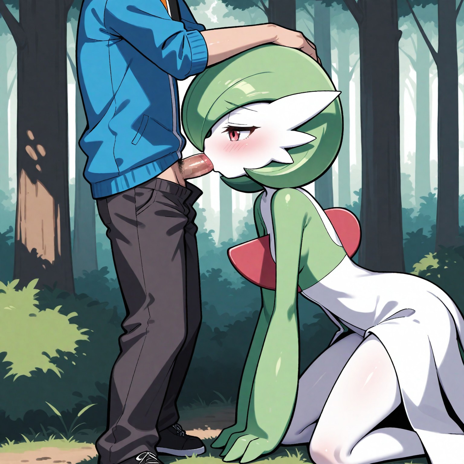 ai generated, blowjob, darksorceress, female, gardevoir, nintendo, oral, oral sex, pokemon