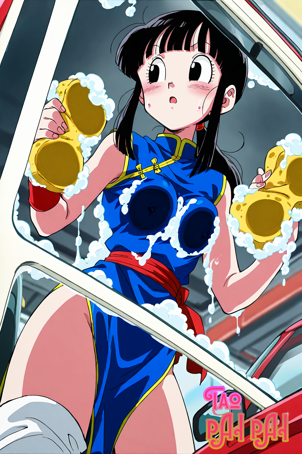 chi-chi_(ray54612277) chi_chi's_mom chichi_(majin_buu_saga) dragon_ball dragon_ball_z milk taopaipai1