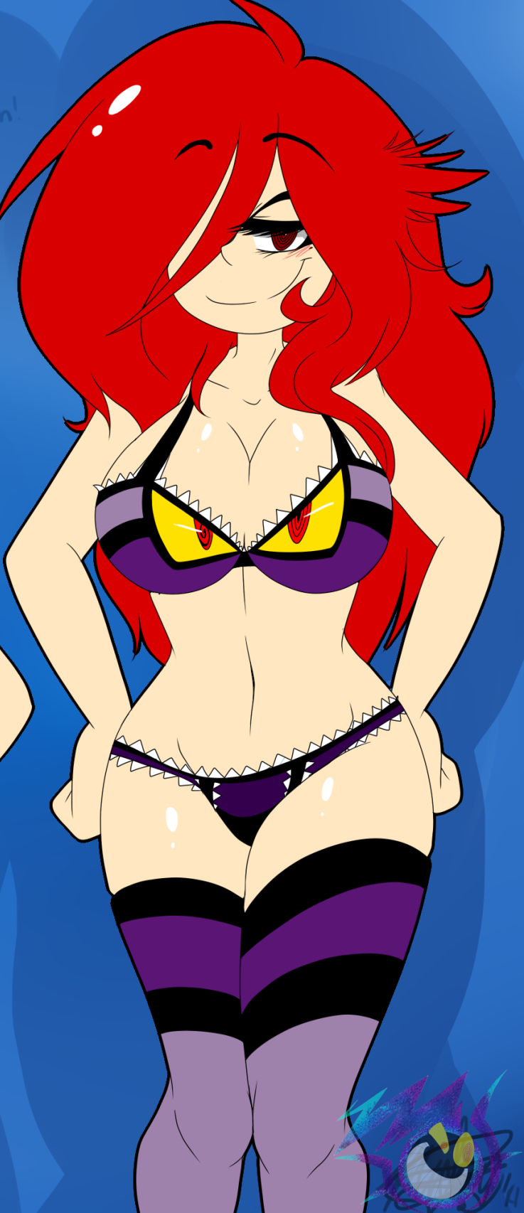 edit kamui_(kill_la_kill) kill_la_kill lingerie red_hair toon_michaela toxicsoul77