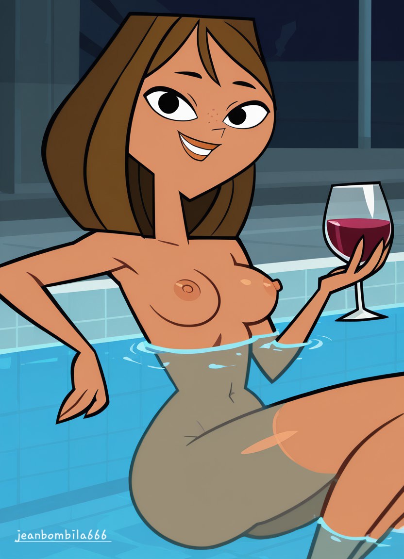 ai generated, cartoon network, courtney (tdi), female, jeanbombila666, pussy, pussy juice, total drama (series), total drama island