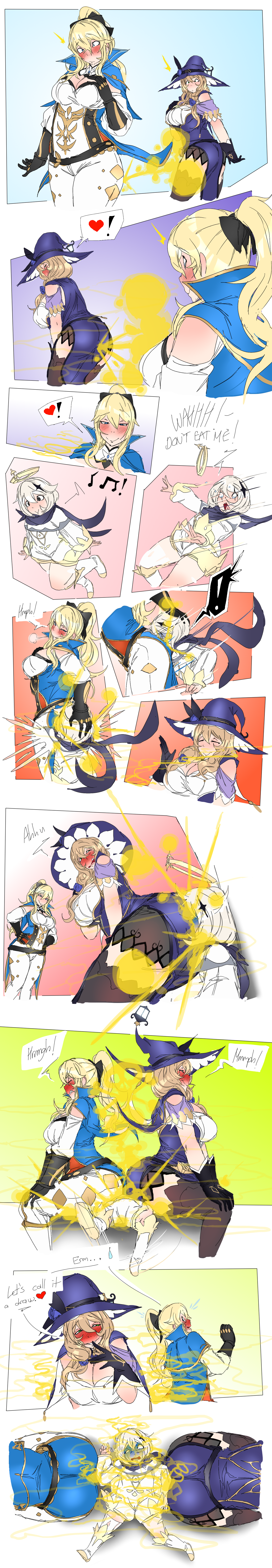 3girls, ass focus, big ass, big breasts, blush, blushing, blushing profusely, breasts, dialogue, english text, enjoying farting, facesitting, fart, fart bukkake, fart cloud, fart fetish, fart torture, farting, farting contest, farting in face, farting on face, female, female only, fully clothed, genshin impact, hoyoverse, huge ass, huge breasts, jean gunnhildr, lazei, lingering stench, lisa (genshin impact), looking at another, looking pleasured, paimon (genshin impact), speech bubble, thick thighs, tortured, yuri