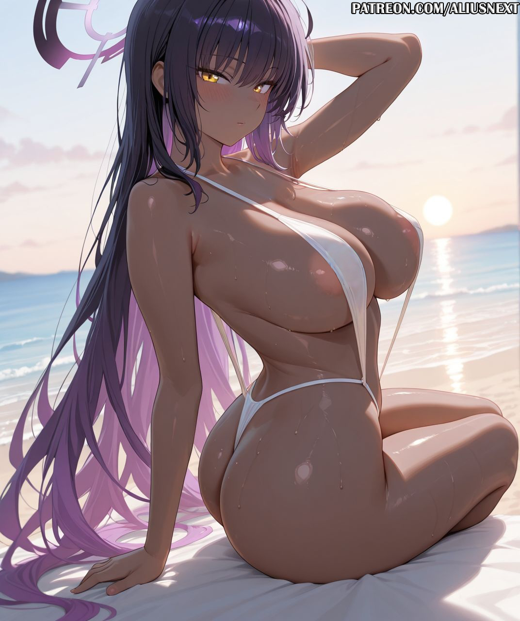 1girls, 2025, ai generated, aliusnext, anime, big ass, big breasts, blue archive, breasts, dark skin, dark-skinned female, female, female only, hi, high, highres, huge ass, huge breasts, inverted nipples, karin (blue archive), light skin, light-skinned female, lingerie, massive ass, massive breasts, mature, mature female, nipples, patreon, quality, res, resolution, sling bikini, slingshot swimsuit, style, sweat, sweatdrop, sweating, sweaty, sweaty body, sweaty breasts, thick, thick ass, thick hips, thick legs, thick lips, thick thighs, uncensored, username, voluptuous, voluptuous body, voluptuous female, watermark