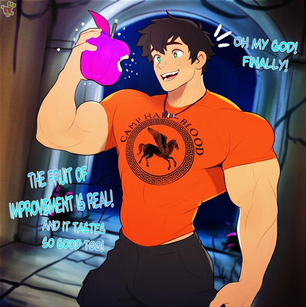 bara, black hair, kingdom velvet, male, male only, percy jackson, percy jackson and the olympians, yaoi