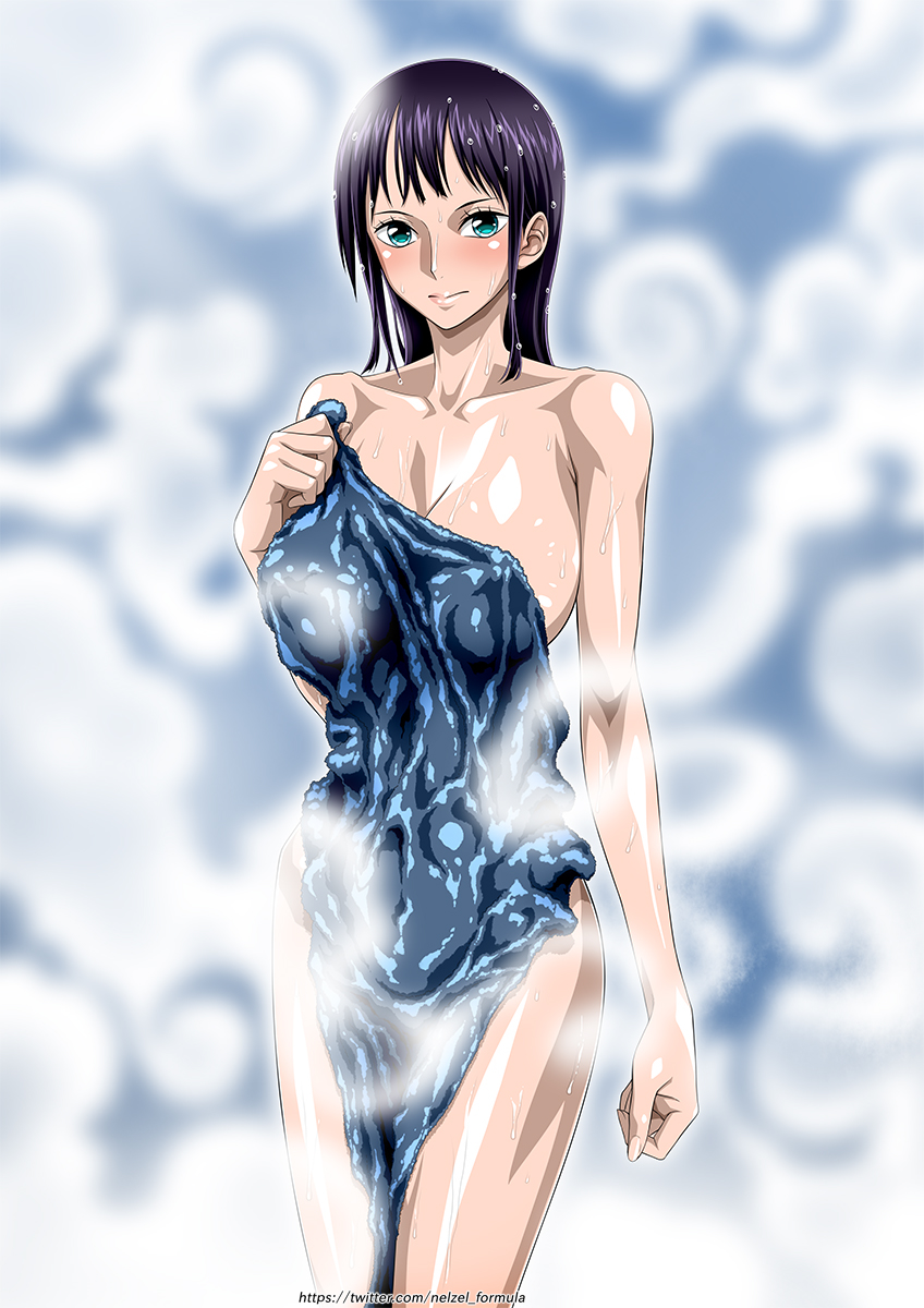 black hair, breasts, female, female only, nel-zel formula, nico robin, one piece