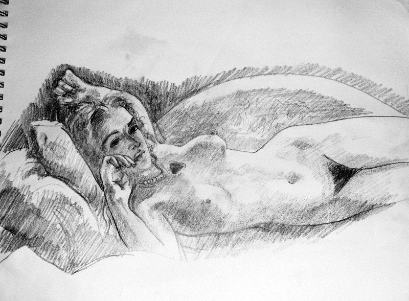 1boy 1girls artist_request breasts celebrity draw_me_like_one_of_your_french_girls drawing female female_focus female_only kate_winslet looking_at_viewer naked necklace nipples nude nude_female pose posing posing_for_picture pubic_hair rose_dewitt_bukater slim titanic_(1997_film) white_background