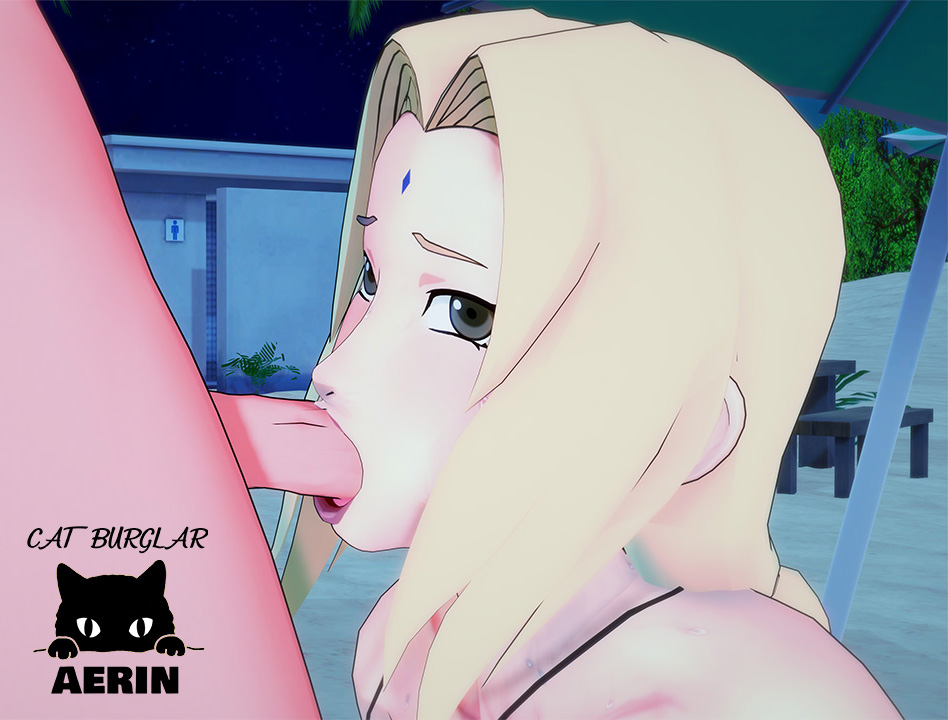 3d blonde_hair blowjob catburglaraerin cock_sleeve deepthroat fellatio koikatsu naruto naruto_shippuden open_mouth oral tsunade