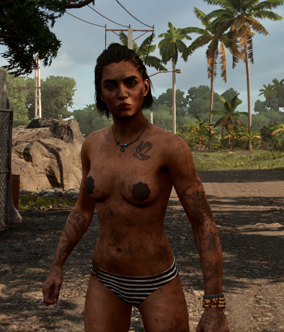 1girls 3d dani_rojas dark-skinned_female dark_skin far_cry far_cry_6 female female_only pasties solo solo_female straight_hair tagme