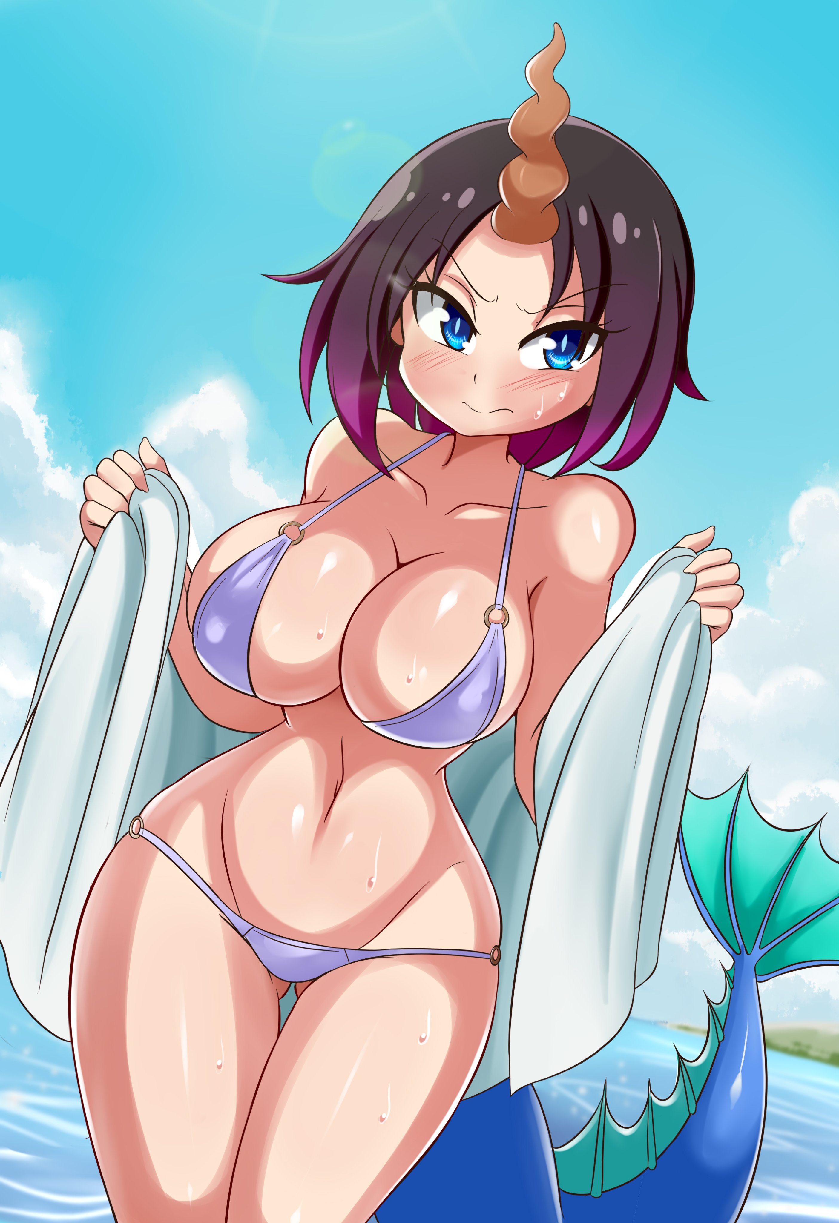 big breasts, breasts, elma (dragon maid), female, higher resolution available, hourglass figure, lucyfercomic, miss kobayashi's dragon maid, tagme