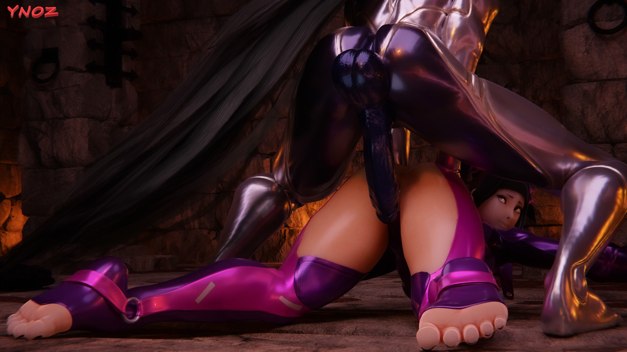 3d, ass, balls, big ass, big balls, big feet, big penis, domination, feet, female, futa on female, futadom, futanari, huge feet, intersex, juri han, light skin, light-skinned female, penis, robot girl, seth (doll unit 0), seth (street fighter), street fighter, street fighter v, submissive female, ynoz