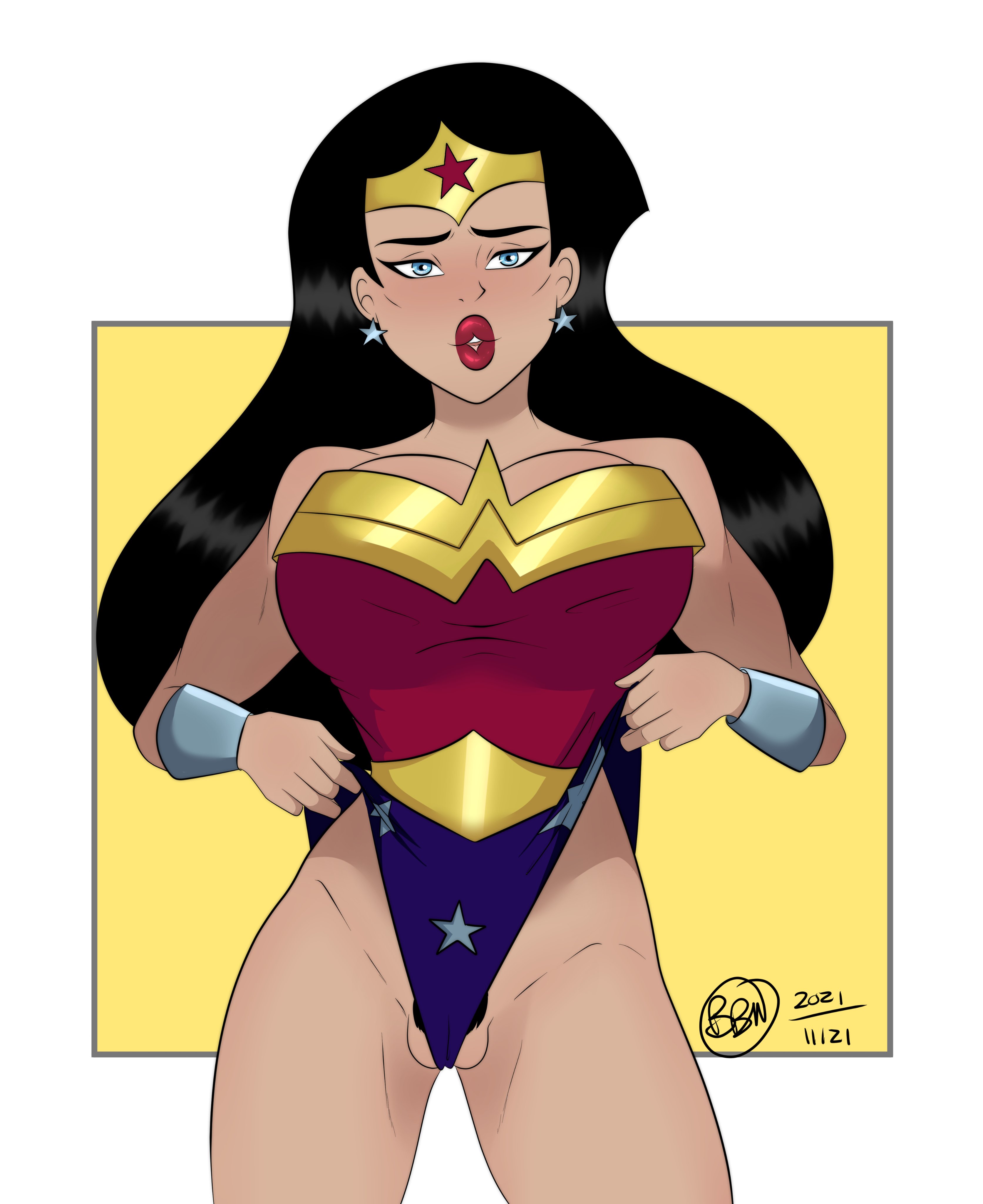 1girls, 2021, breasts, bunbunmuffinart, busty, cartoon network, dc, dc comics, diana of themyscira, female, female focus, female only, hourglass figure, justice league, justice league unlimited, makeup, solo, tagme, wide hips, wonder woman, wonder woman (dcau), wonder woman (series)