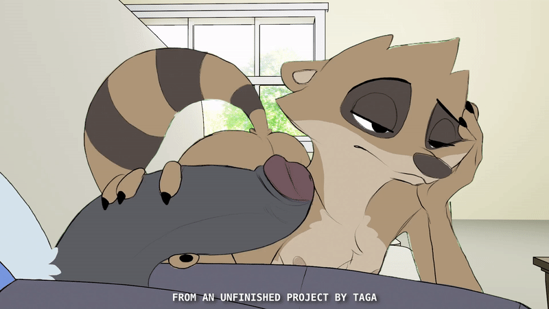 2boys animated anthro avian foreskin friends furry gay genitals handjob male male/male male_only mordecai_(regular_show) penis raccoon regular_show rigby_(regular_show) taga uncircumcised uncut unfinished yaoi