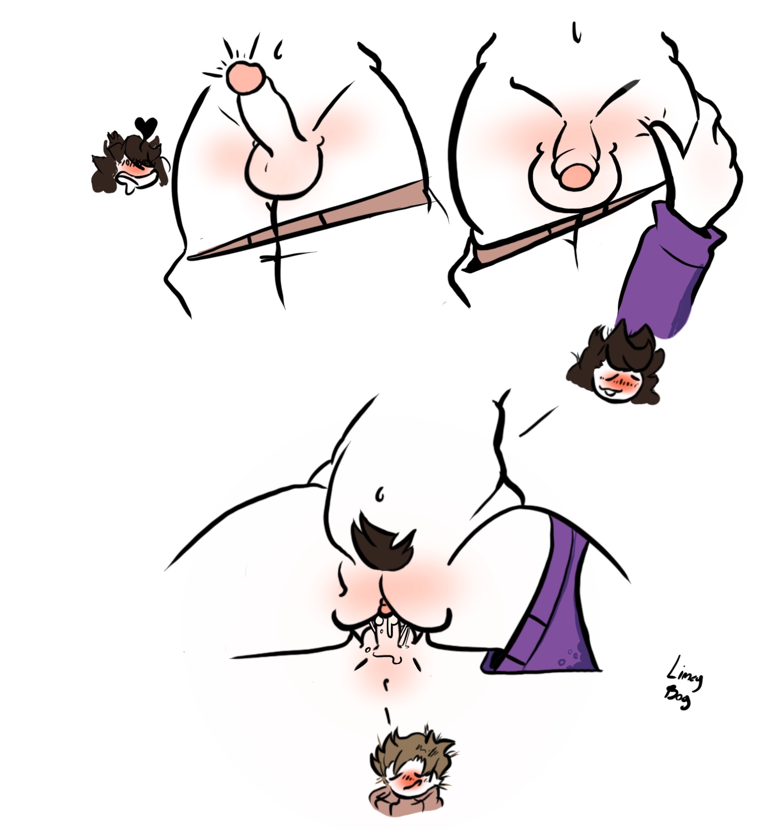 1boy, aged up, belly, blush, brown hair, cowgirl position, curved to the right penis, erection, female, femboy, femboy on female, flaccid, genital fluids, getting erect, jaiden, jaiden animations, jaidenanimations, larger female, male, male/female, older female and younger male, penis, pubic hair, purple clothing, purple panties, pussy, pussy juice, scarf boy, size difference, small penis, small penis adoration, smaller male, thick thighs, thighs, wet panties, white skin, younger male, younger penetrating older, youtube, youtuber