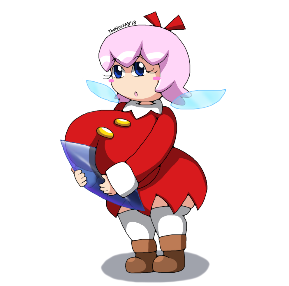 clothed crystal crystal_shard fairy female huge_ass huge_breasts kirby_(series) kirby_64 kirby_64:_the_crystal_shards pink_hair ribbon_(kirby) solo touhoufan wide_hips wings