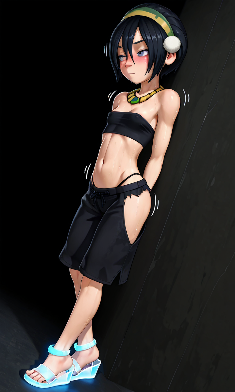 1girls, ai generated, ass, avatar the last airbender, big ass, big breasts, breasts, erect nipples, female, female only, nipples, seagege, seductive, solo, stable diffusion, tagme, thick thighs, toph bei fong