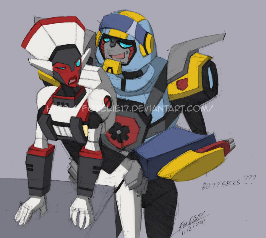 alien alien_girl female grabbing_ass grinding hip_grab hot_shot nurse nurse_cap panties red_alert red_alert_(femme) red_lipstick robot robot_girl tagme transformers transformers_animated white_panties