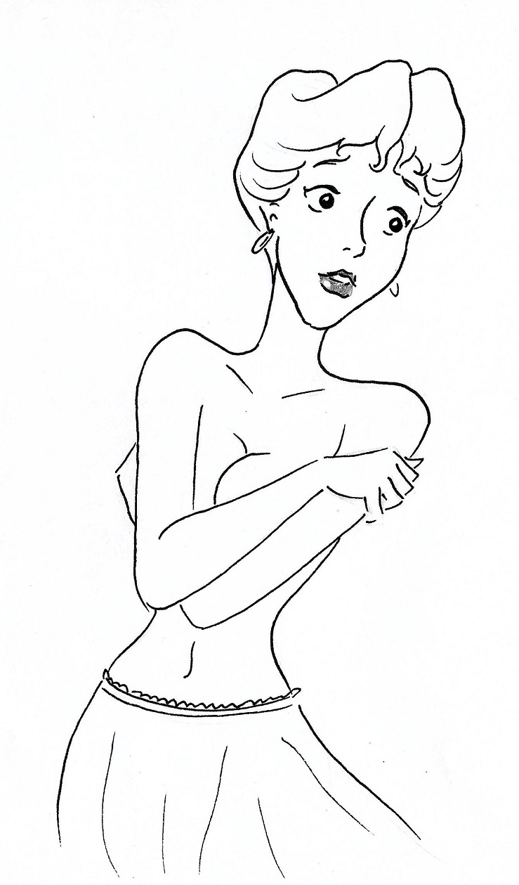 101_dalmatians anita_radcliffe disney medium_breasts monochrome pookie rough_sketch tagme