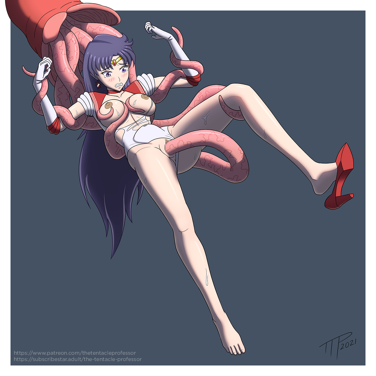1girls, big breasts, bishoujo senshi sailor moon, breast grab, breast squeeze, breasts, breasts out, clothing, feet, female, fucked then eaten, high heels, imminent vore, interspecies, long hair, medium breasts, monster, monster on female, penetration, rei hino, sailor mars, shoes, struggling, tears, tentacle, tentacle monster, tentacle rape, tentacle sex, the tentacle professor, tiara, torn clothes, torn clothing, vore, vore sex
