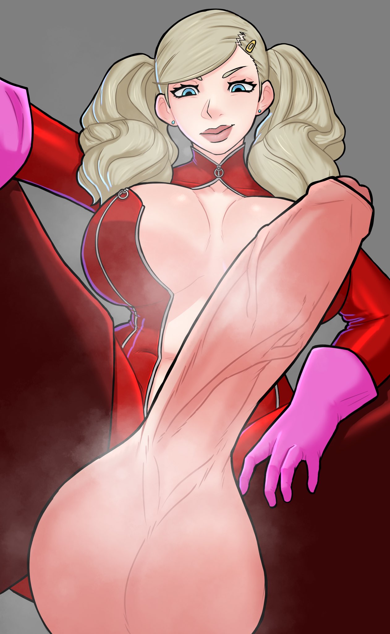 1futa ann_takamaki atlus balls big_balls big_breasts big_penis blue_eyes bodysuit breasts bursting_breasts cleavage clothed clothing erection focus_on_penis futa_focus futa_only futanari huge_balls huge_cock human large_breasts large_penis large_testicles light-skinned_futanari light_skin looking_at_viewer looking_down low-angle_view mostly_clothed musk musky_balls musky_cock pale_skin partially_retracted_foreskin penis persona persona_5 phantom_thief_suit pov skin_tight slushiebest smell smelly smelly_cock smug solo steam steamy steamy_penis taker_pov tight_clothing twintails veiny_penis