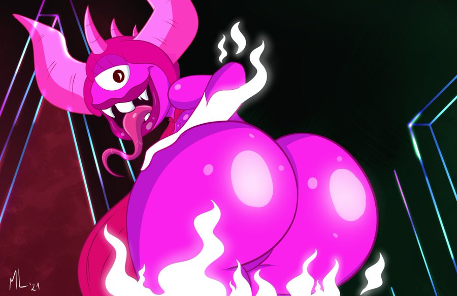 1girls ameizing_lewds apple_butt aronica_pacifier ass bubble_ass bubble_butt butterface commission cyclops demon demon_girl demon_horns disney disney_channel eyelashes female gravity_falls hair hips horn horns legs one_eye pyronica straight_hair teeth thick thick_legs thick_thighs thighs voluptuous wide_hips