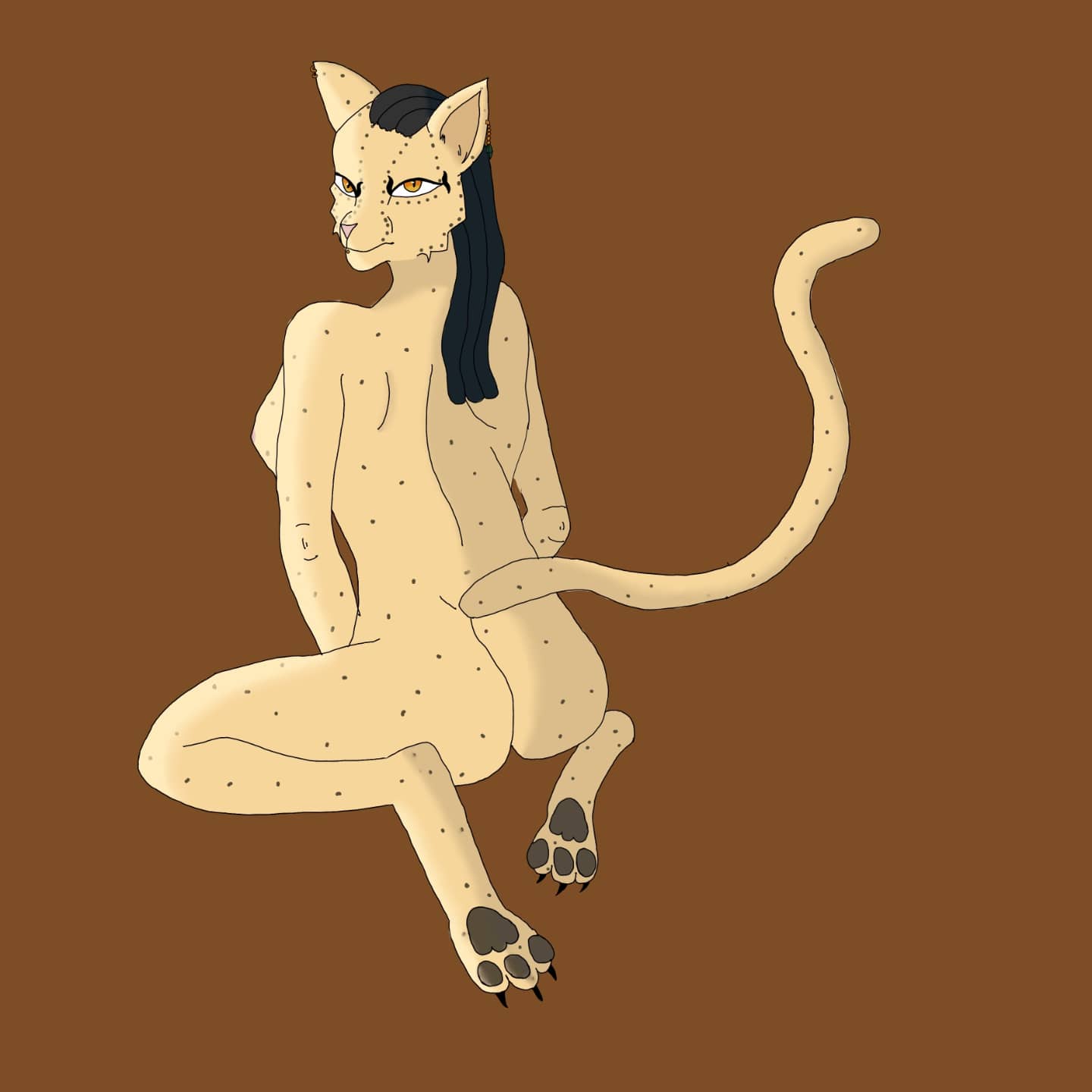 bethesda_softworks cat_ears cat_tail catgirl cheetah digigrade digital_media_(artwork) dungeons_and_dragons feet feline feline_humanoid furry furry_ass furry_breasts furry_ears furry_only furry_tail khajiit khajiit_female mammal monster_girl pawpads paws the_elder_scrolls yellow_eyes yellow_fur yozsha