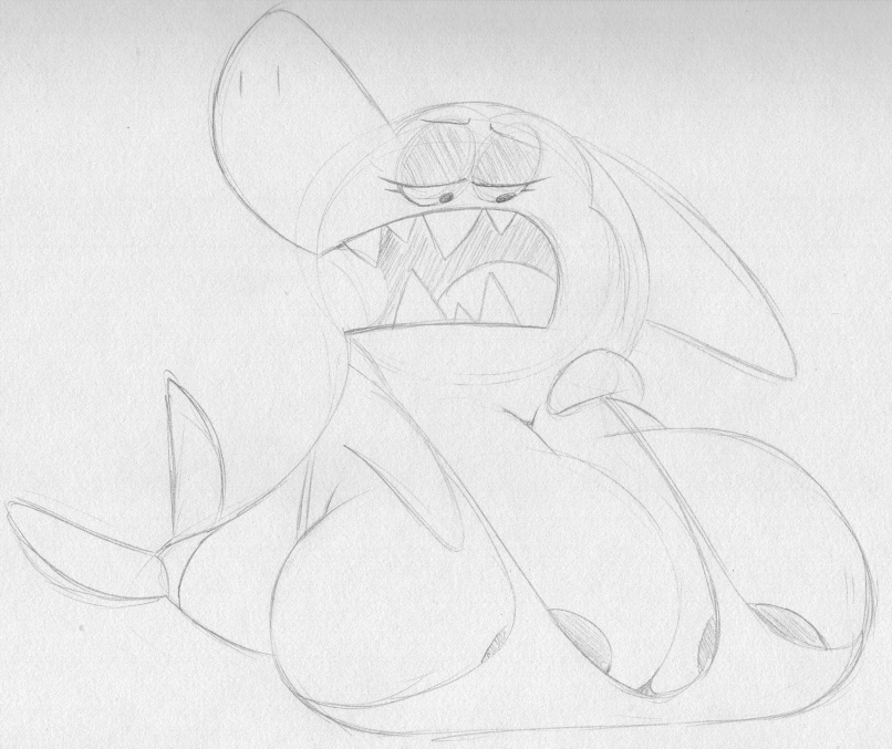 big_breasts bra breasts clothing fin fish half-closed_eyes hanna-barbera huge_breasts hyper hyper_breasts jabberjaw jabberjaw_(character) jellystone_(hbo_max) marine monochrome narrowed_eyes nipples non-mammal_breasts panties sbshouseofpancakes semi-anthro shark sharp_teeth sketch teeth tongue traditional_media_(artwork) underwear