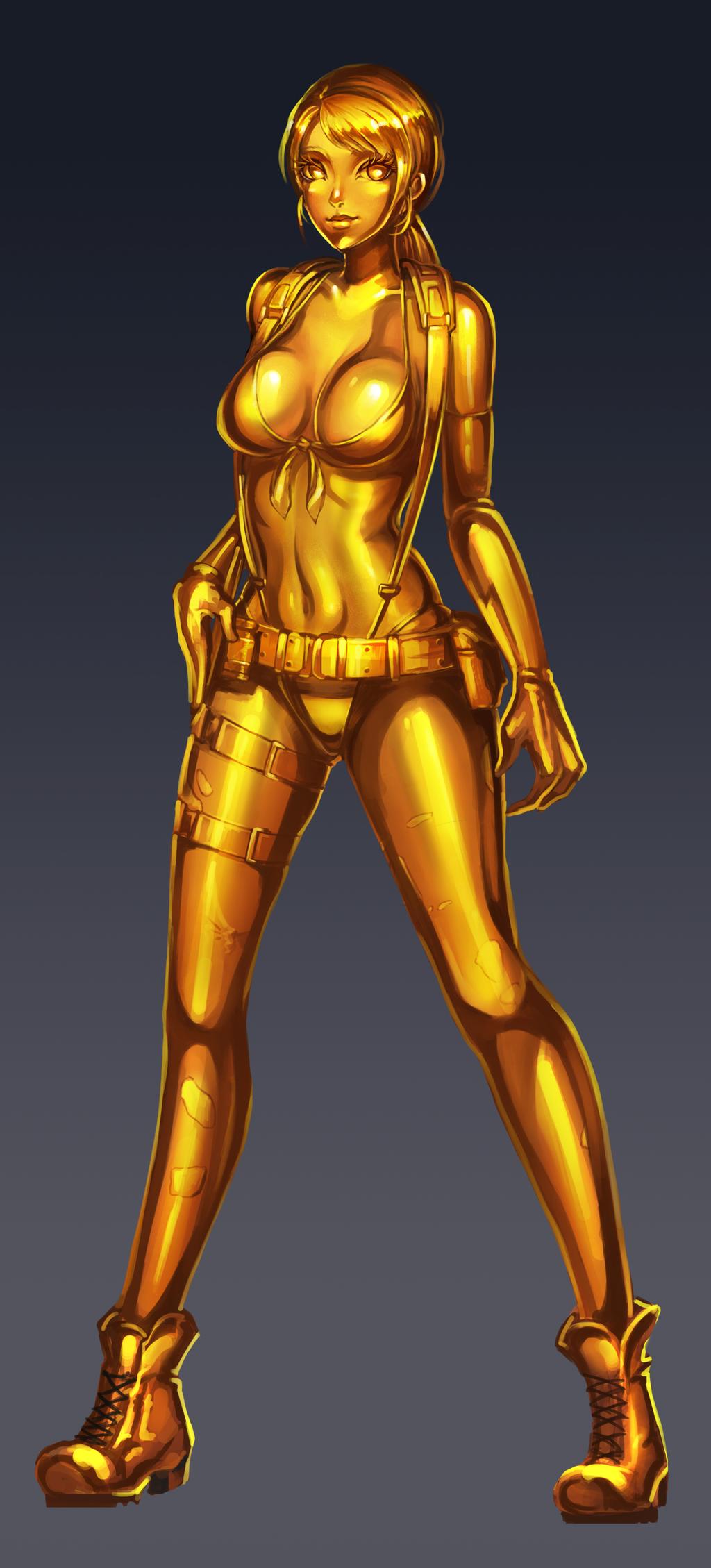 1girls cleavage clothed female female_only fully_clothed gold_(metal) gold_statue golden metal metal_body metal_gear_solid metal_gear_solid_v metal_transformation metallic metallic_body nathdeviant456 petrification quiet_(metal_gear) solo statue statue_transformation statuefication statuefied thong transformation