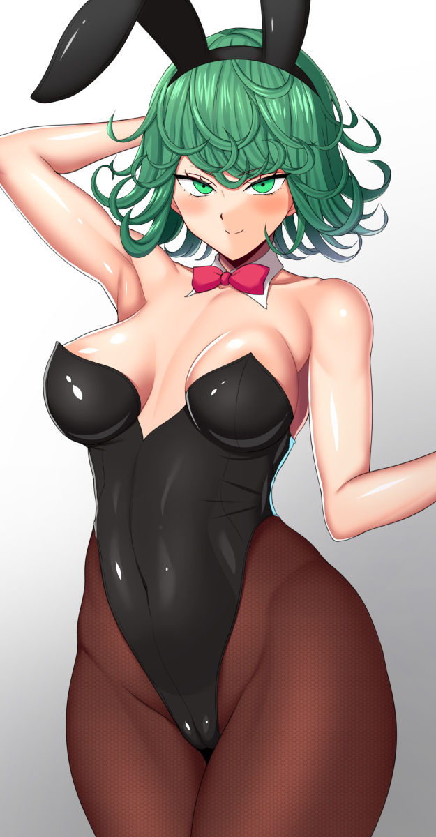 1girls, bunny girl, bunnysuit, female, female only, one-punch man, solo, tagme, tanaken, tatsumaki