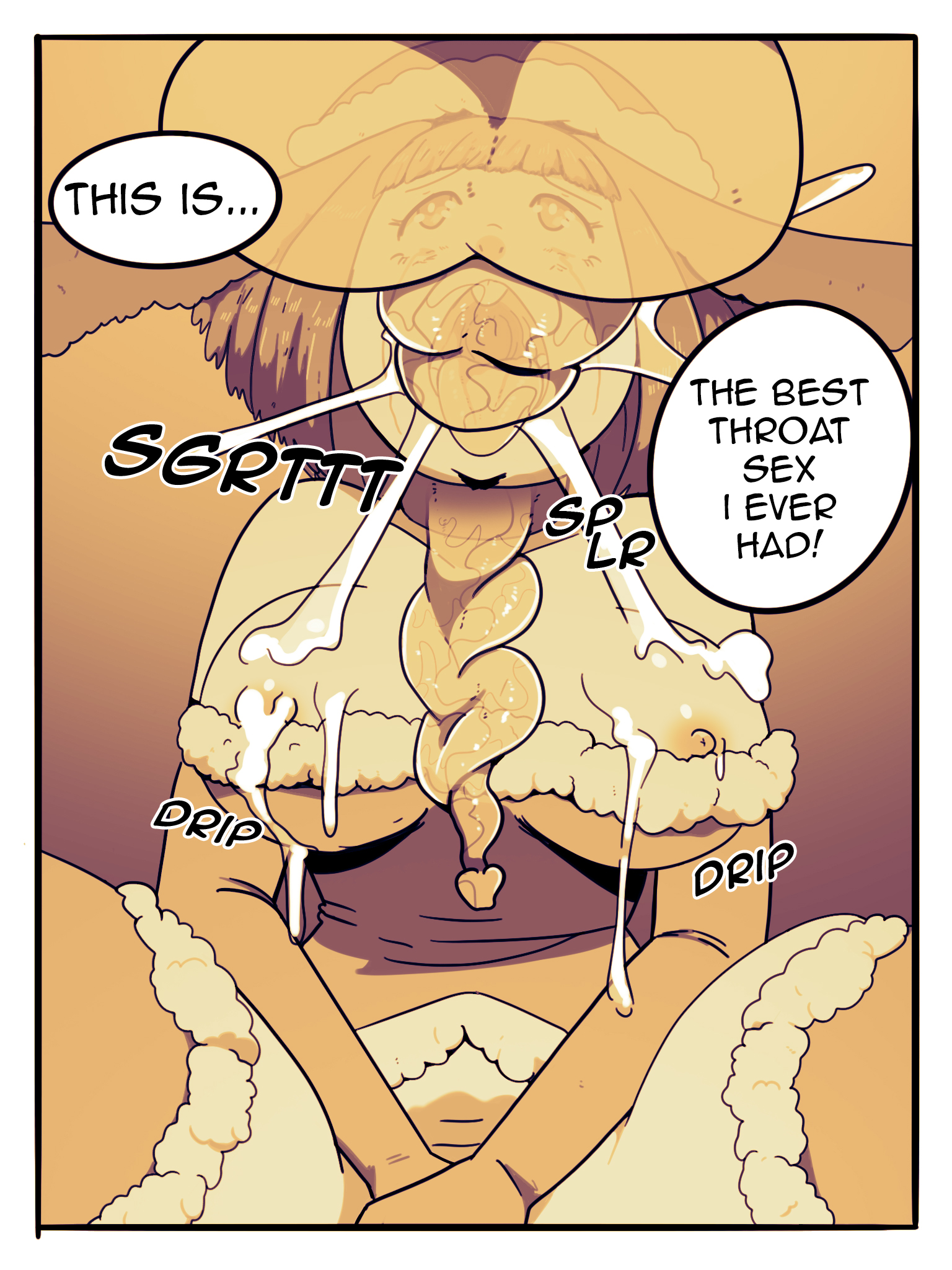 1boy, 1girls, 2021, animal penis, anthro, balls, balls deep, blush, breasts, christmas, comic, cum, cum in mouth, cum inside, cum on breasts, deepthroat, dialogue, fellatio, female, huge cock, irrumatio, looking at viewer, male, netorare, oral, original, original character, penis, pig penis, porcine, porcine penis, santa hat, suid, suina, sunny (wolfgang bang), sus (pig), swine, text, wolfgang bang, x-ray