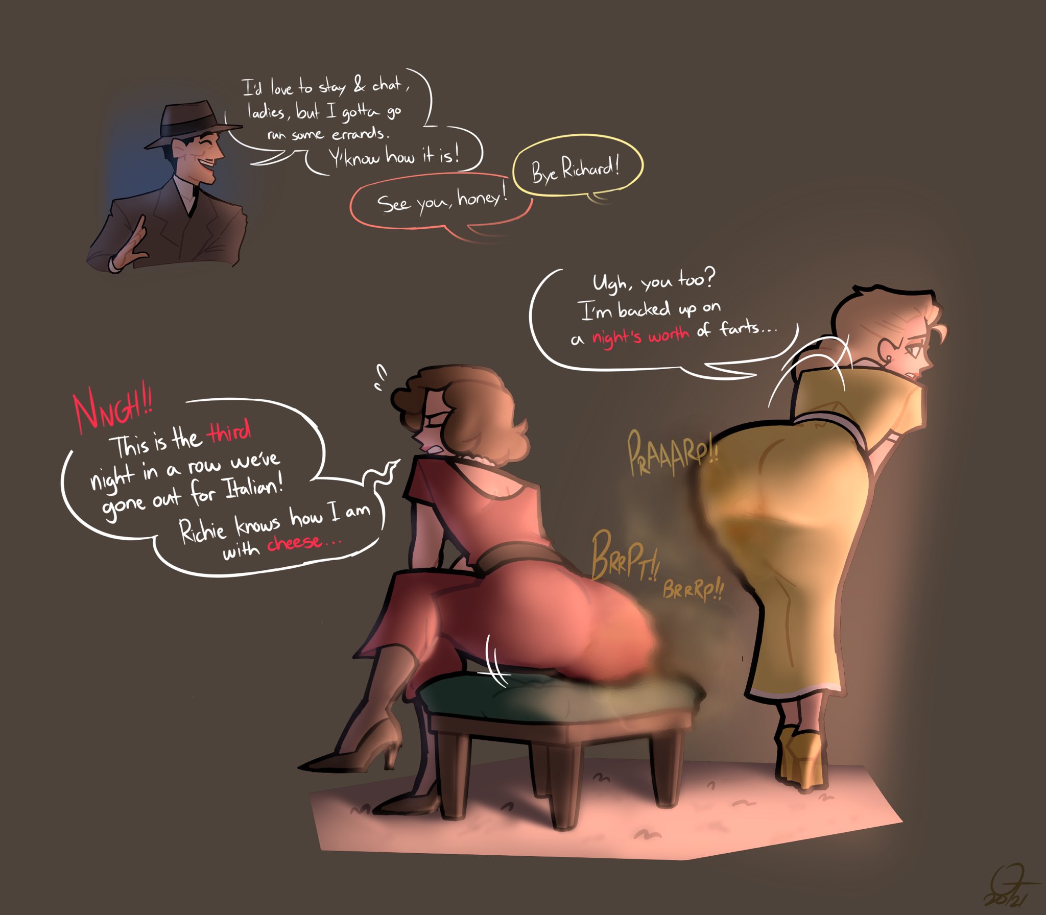 ass in dress, fart, fart cloud, fart fetish, female, oddtenn, tagme, tenuousoddity