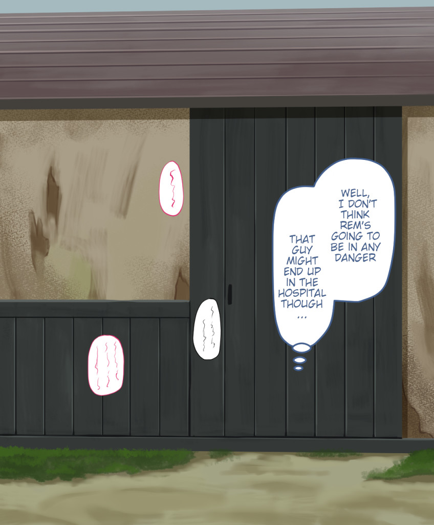 dialogue, english text, imminent sex, mihonsyoko, netorare, ntr, re:zero kara hajimeru isekai seikatsu, rem (re:zero), text