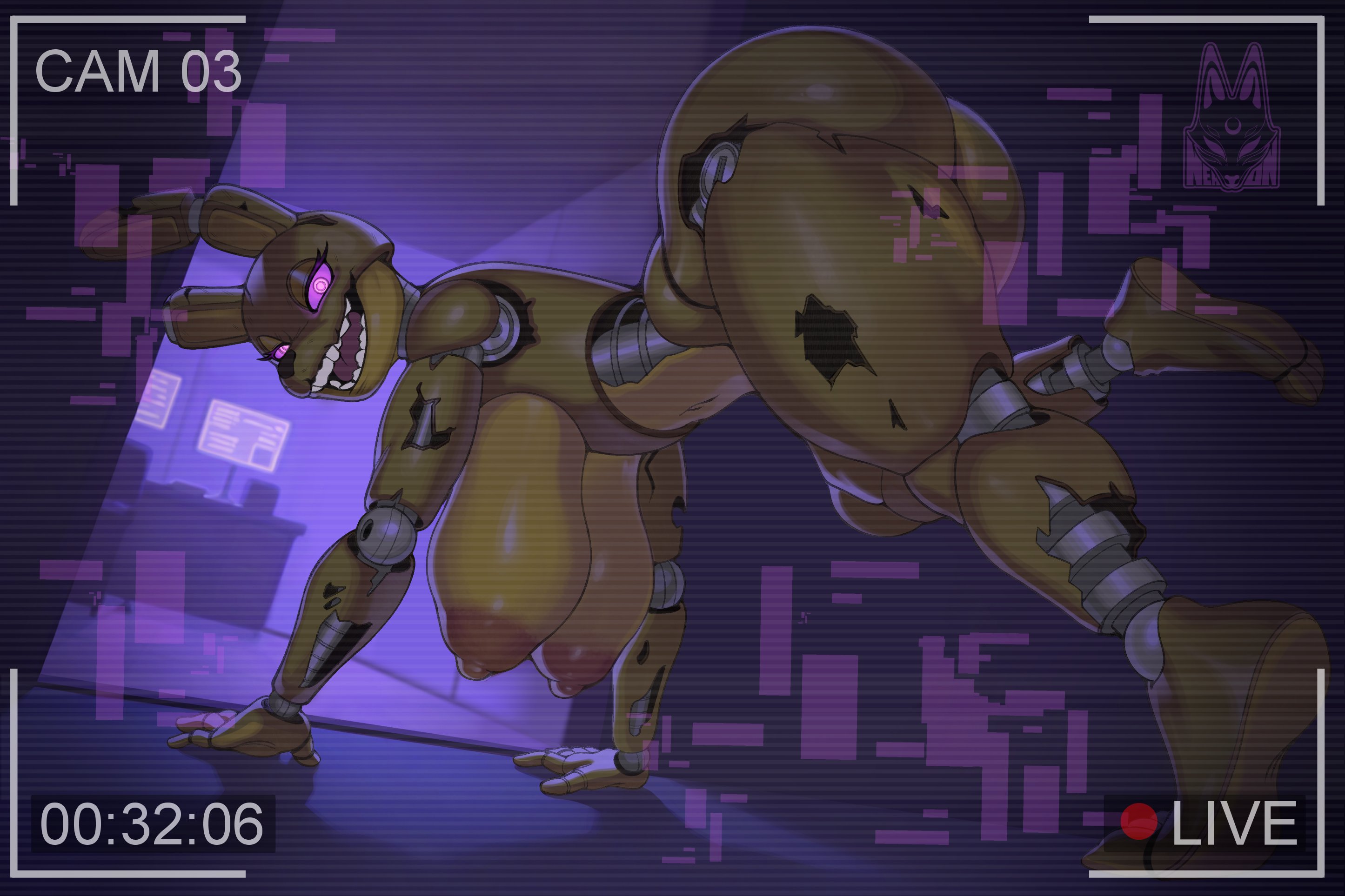 1girls, animatronic, animatronic female, anthro, areola, ass, big areola, big ass, big breasts, big nipples, big thighs, breasts, bunny, bunny ears, bunny girl, bunny tail, butt, female, five nights at freddy's, gigantic ass, gigantic breasts, gigantic thighs, huge areola, huge ass, huge breasts, huge nipples, huge thighs, neh on, nipples, pink eyes, robot, robot girl, solo, springtrap (fnaf), tagme, thick thighs, thighs