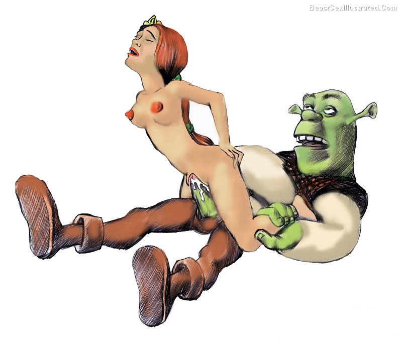 1boy 1girls beastsexillustrated breasts cum cum_in_pussy dreamworks female human human_fiona male nipples princess princess_fiona princess_fiona_(human) reverse_cowgirl_position shrek shrek_(film) shrek_(series)