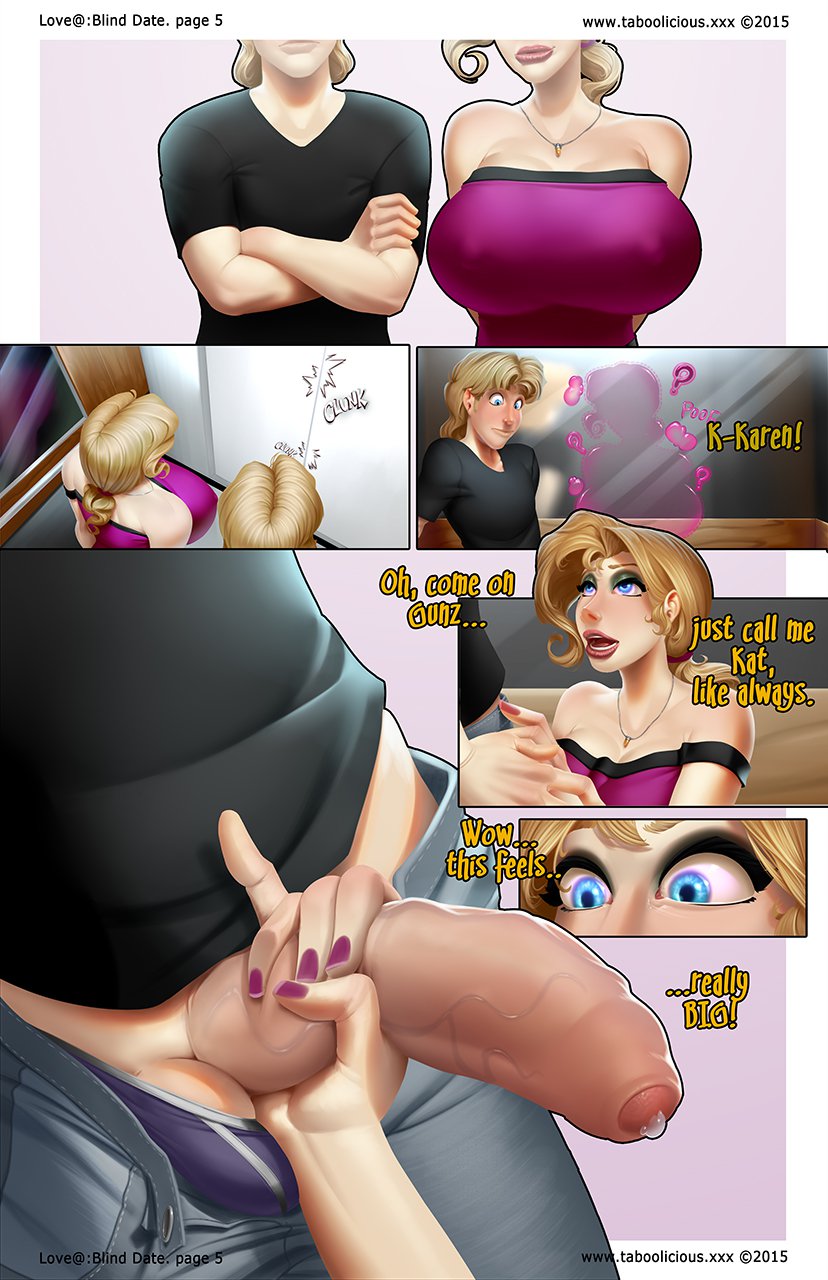 1boy 1boy1girl 1girls 2015 adam_villard big_breasts big_penis blonde_hair breasts busty comic comic_page cousins elevator flaccid_penis flirting hand_on_penis huge_breasts incest karen_villard large_breasts original penis precum surprised taboolicious texting uncircumcised uncut