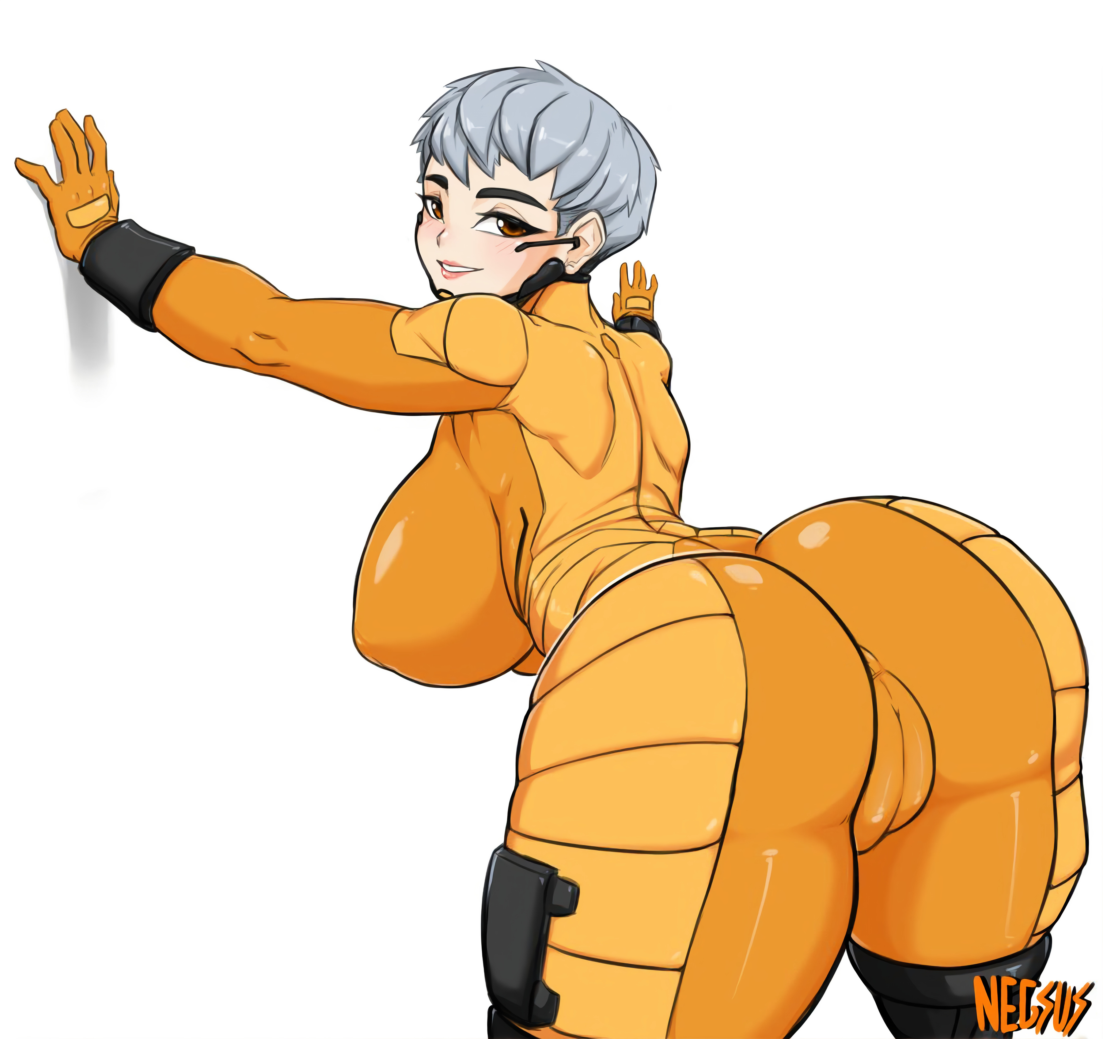 1girls, 2d, anus, anus peek, apex legends, ass, backboob, big ass, big breasts, big pussy, breasts, cameltoe, female, gigantic ass, horny, huge breasts, jumpsuit, looking at viewer, looking back, massive ass, massive breasts, massive thighs, negsus, pussy, pussy peek, pussy visible through clothes, short hair, skinsuit, stretched clothing, thick, thick ass, thick hips, thick legs, thick thighs, thighhighs, tight clothing, tight fit, vagina, vagina visible through clothing, valkyrie (apex legends)