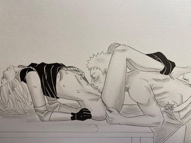 1boy, 1girls, barefoot, before sex, breasts, cunnilingus, female, head back, imminent sex, licking, licking belly, long hair, lying on back, male, male/female, moaning, monochrome, narusakuart, naruto, naruto (series), naruto shippuden, naruto: the last, sakura haruno, shirt, shirt up, shirtless, short hair, shorts down, straight, underboob, undressing, undressing another, undressing partner, uzumaki naruto