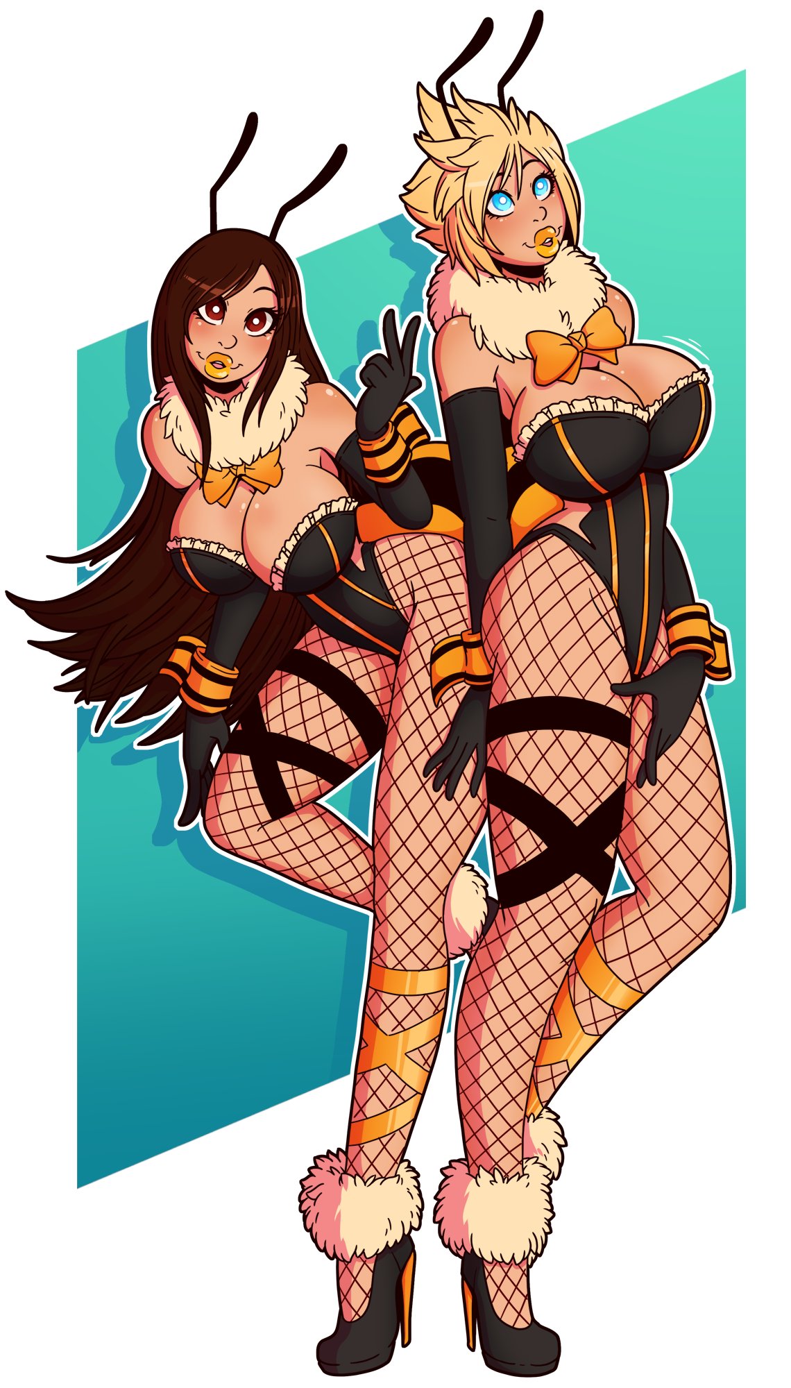 2girls, after transformation, bimbo, breasts, cloud strife, cloudette strife, female, female only, final fantasy, final fantasy vii, final fantasy vii remake, fishnets, gender transformation, genderswap, genderswap (mtf), high heels, hypnosis, implied transformation, large breasts, leotard, mtf transformation, multiple females, multiple girls, post-transformation, rule 63, stiletto heels, thick lips, thick thighs, tifa lockhart, transformation, very high heels, wide hips, wrenzephyr2