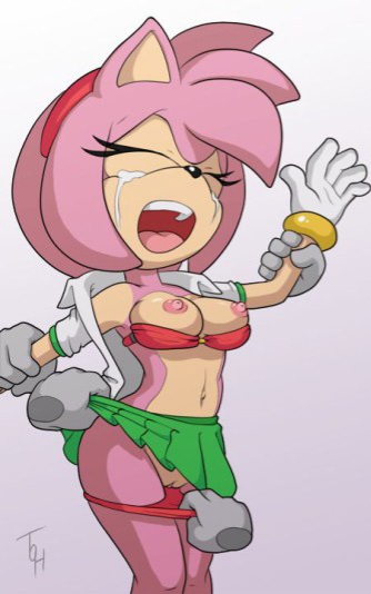 amy rose, crying, female, furry, grope, molestation, pink fur, pink hair, rape, school uniform, schoolgirl, sonic (series), sonic the hedgehog (series), strip, tears, the other half