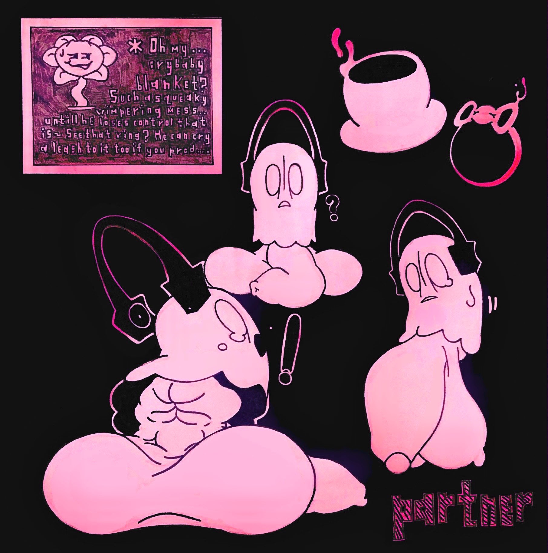 1boy, anus, anus peek, balls, boner, erection, flowey the flower, foreskin, ghost, gigaboy, hyper, hyper balls, hyper genitalia, hyper penis, hyper testicles, male, male only, napstablook, penis, solo focus, spirit, tagme, testicles, uncircumcised, uncut, undertale, undertale (series)