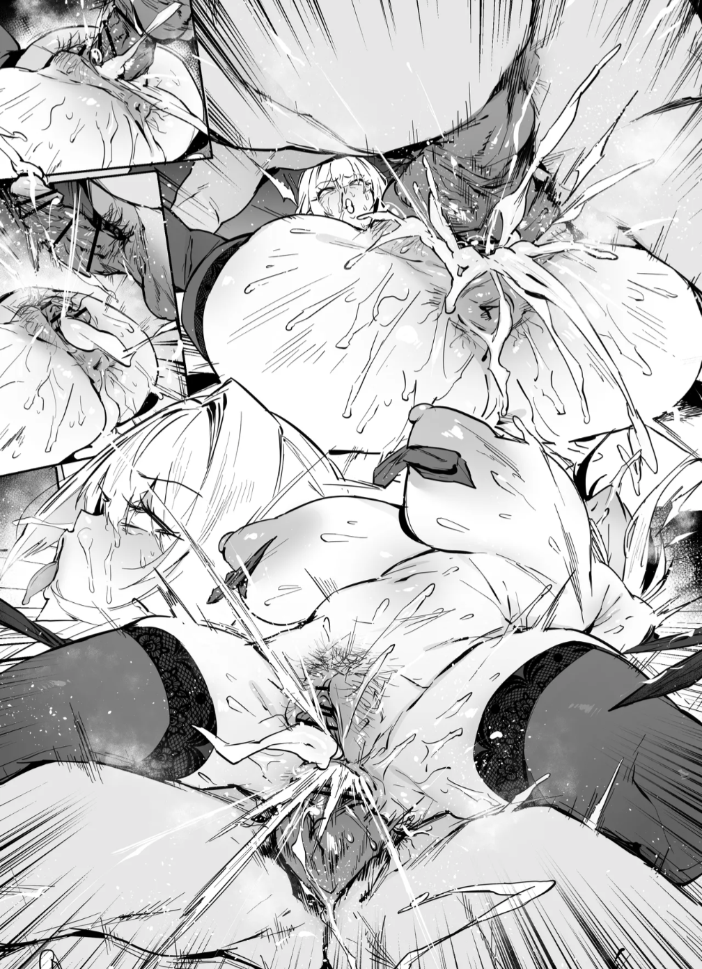 1girls, absurdres, ahe gao, ahoge, anal, anus, ass, black and white, black gloves, black pants, breasts, cameltoe, censor bar, censored, cum, cum in pussy, cum inside, ethereal (zenless zone zero), evelyn chevalier, female, from behind, gloves, highres, huge ass, huge breasts, japanese text, jewelry, large ass, large breasts, mating, mating press, mixed-language commentary, mole, mole under eye, monochrome, monster, multiple views, necktie, nipples visible through clothing, orange hair, orgasm, pants, police, police uniform, policewoman, pubic hair, pussy, rough sex, shirt, tagme, thirty 8ght, tight clothes, tight clothing, tight pants, white shirt, wide ass, wide hipped female, wide hips, zenless zone zero