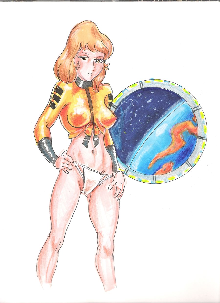 1girls 2009 blonde_hair breasts dalek-hal female human light-skinned_female light_skin panties short_hair space_battleship_yamato tagme yuki_mori