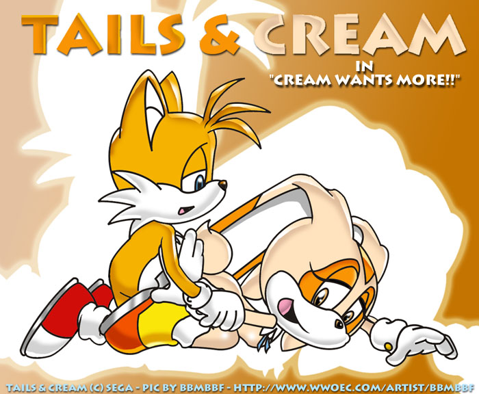 anthro arm_grab bbmbbf canine character_name cream_the_rabbit female fox fur interspecies male mammal nude rabbit sega side_view smile sonic_(series) straight tagme tails uekawa_style