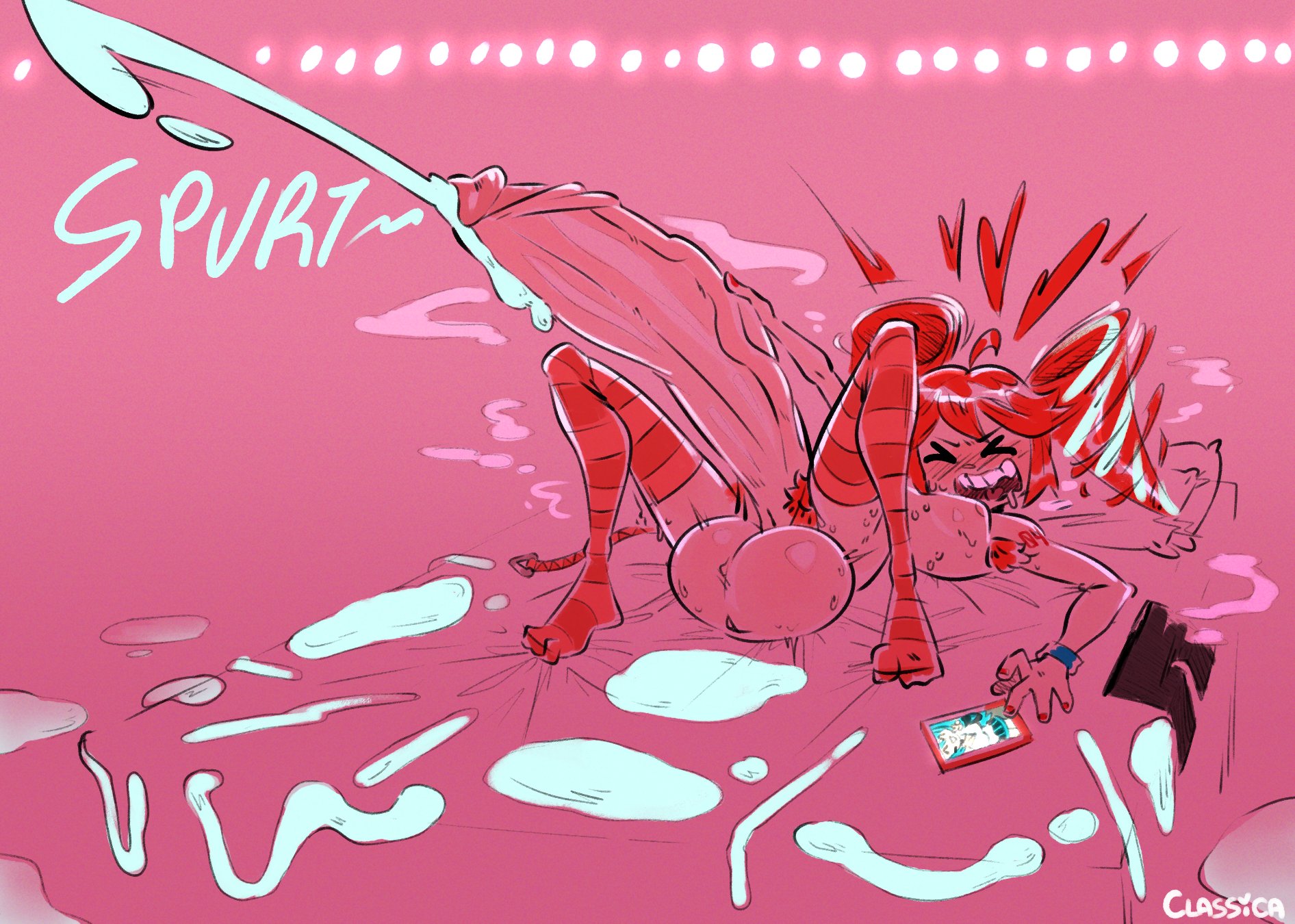 1boy, 1futa, 1girl, armpit hair, balls, blush, breasts, cellphone, classica p, closed eyes, cum, drill hair, ejaculation, excessive cum, futa only, futanari, hatsune miku, heart, hetero, huge balls, huge cock, human, intersex, kasane teto, kasane teto (sv), large breasts, large penis, masturbation, nipples, nude, on back, on bed, orgasm, penis, phone, photo, pubic hair, red armpit hair, red hair, red pubic hair, restricted palette, sheet grab, skinny, smartphone, solo, solo futa, striped, striped thighhighs, synthesizer v, testicles, thighhighs, twin drills, uncensored, veiny penis, vocaloid, wincing