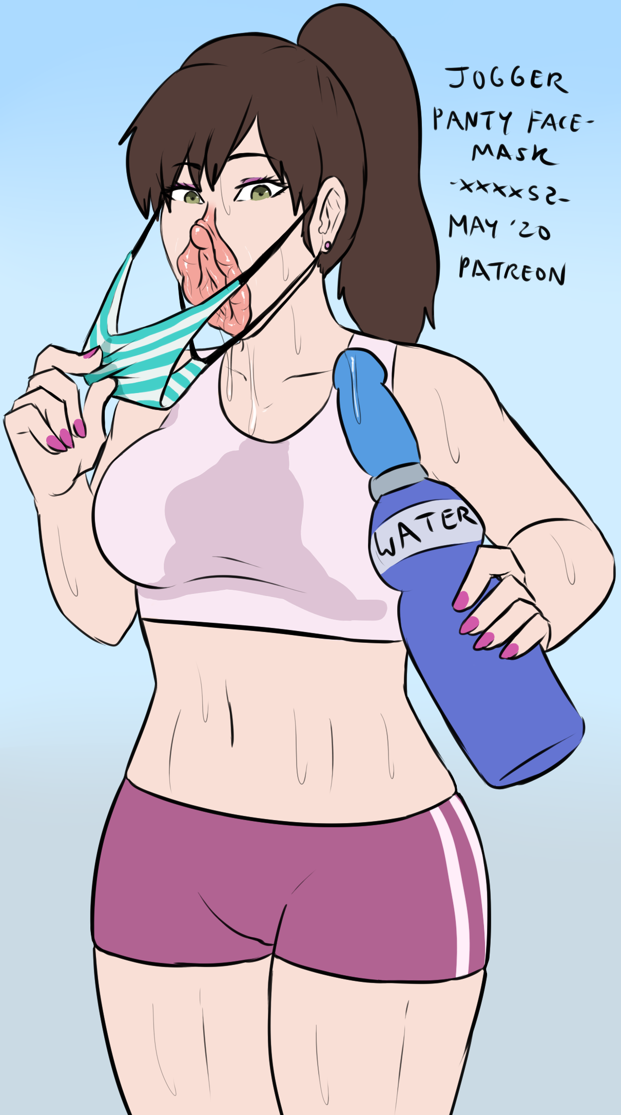 2020, body part swap, dated, face mask, female, jogger, panties on face, panty face mask, pussy, pussy face, pussy mouth, tagme, xxxx52