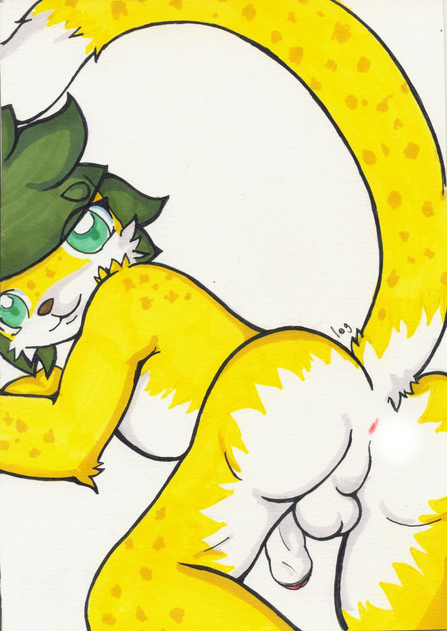 anus feline furry furry_only leopard male male_only mascot presenting solo tagme zakumi