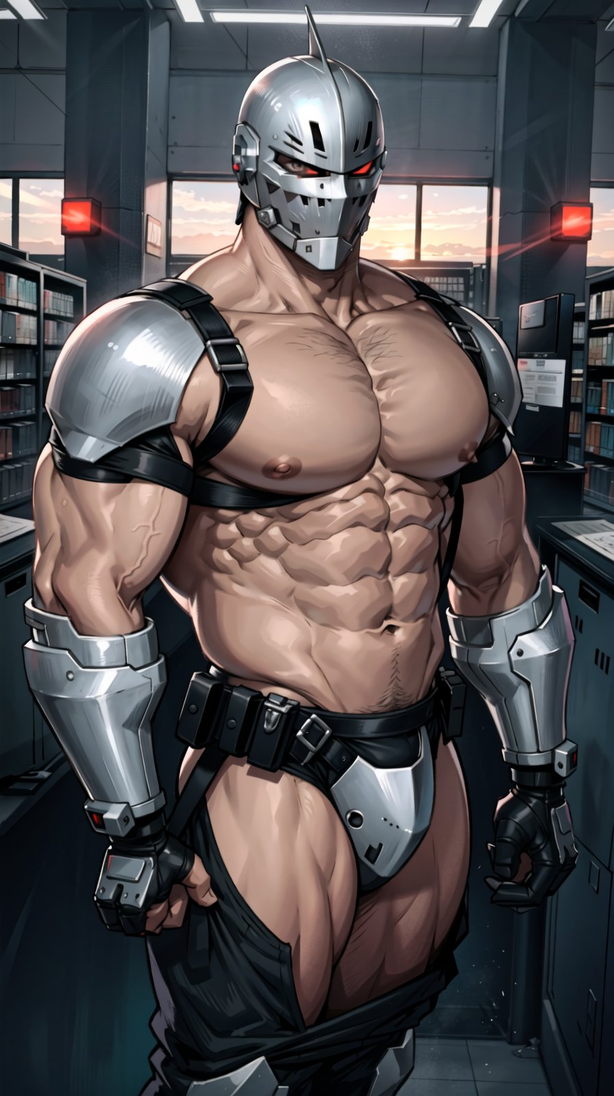 1boy abs ai_generated aiartdouglas bara big_muscles big_pecs bulge chest_hair daddy dilf erection gay hair happy_trail helmet helmet_only human hunk male male_only mostly_nude muscular muscular_human muscular_male musk navel nipples pecs pubes solo underwear underwear_only yaoi