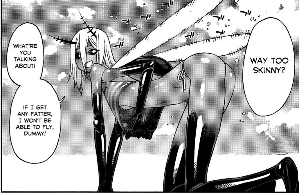 all_fours ass insect_girl manga_page monster_musume_no_iru_nichijou moskii_(monster_musume) nipples okayado tagme