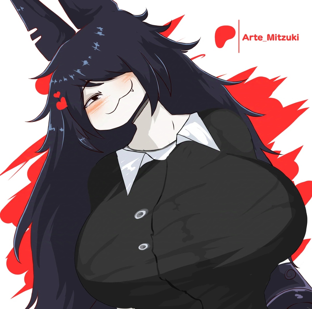 breasts, female, fundamental paper education, large breasts, long hair, looking at viewer, miss circle (fundamental paper education), tagme