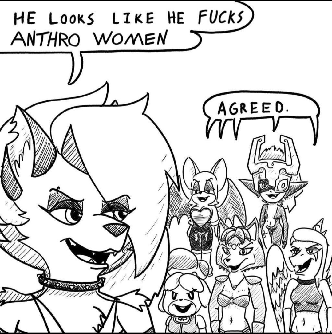 6girls animal_crossing anthro bat_wings black_and_white dialogue english english_text evil_eyes fang fang_(gvh) fangs feathered_wings female females females_only furry girl girls girls_only goodbye_volcano_high hellhound helluva_boss isabelle_(animal_crossing) krystal krystal_(star_fox) loona_(helluva_boss) meme midna monochrome rouge_the_bat she_looks_like_she_fucks_human_men_(meme) shih_tzu snout sonic_(series) speech_bubble starfox_adventures text the_legend_of_zelda the_legend_of_zelda:_twilight_princess white_devils_"agreed" wings