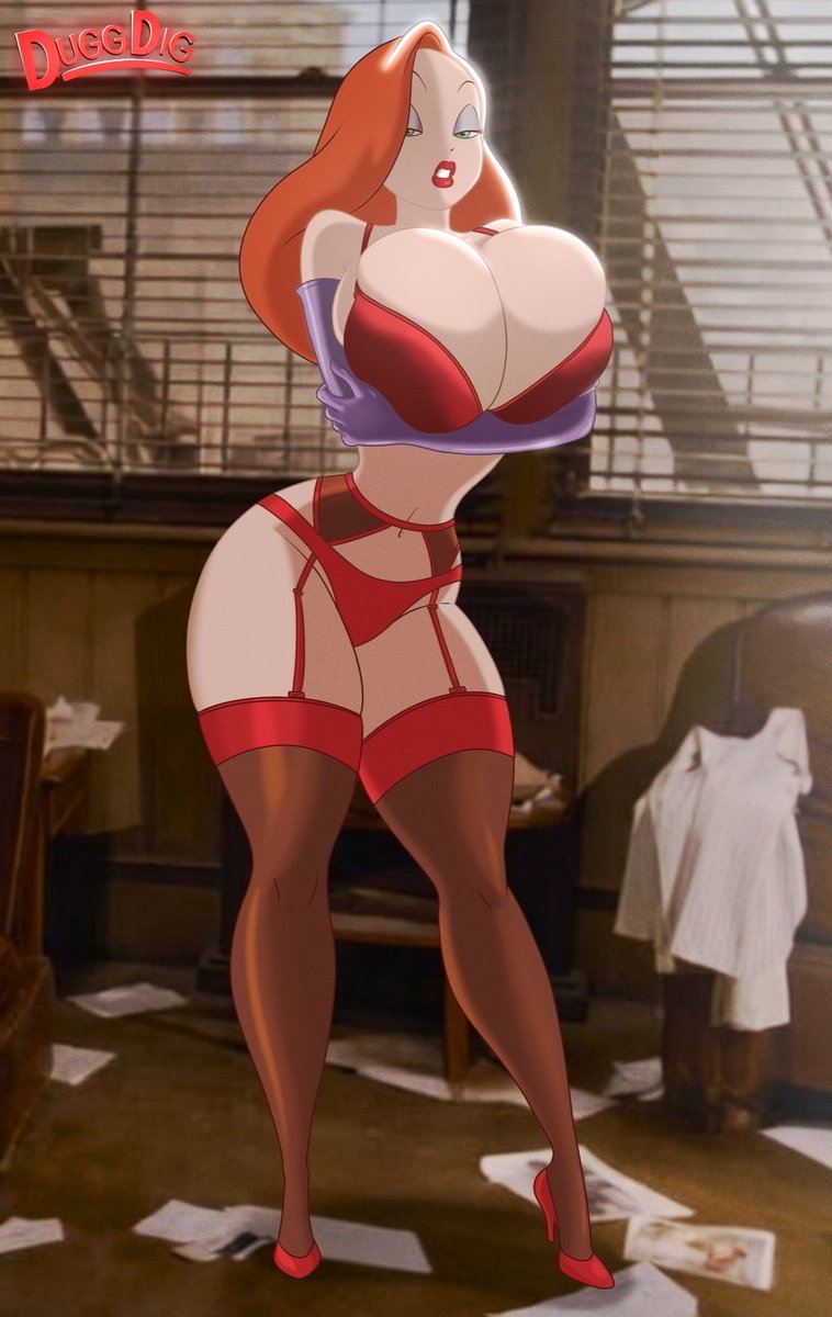 ass, barely contained, big ass, big breasts, big butt, big hips, big thighs, bra, breasts, bursting breasts, butt, curvaceous, curvaceous body, curvaceous female, curvaceous figure, curvaceous hips, curvaceous thighs, curvy, curvy body, curvy female, curvy figure, curvy hips, curvy milf, curvy thighs, dugg dig, female, female only, hips, huge ass, huge breasts, huge butt, huge hips, huge thighs, inconvenient breasts, jessica rabbit, lingerie, long hair, overflowing breasts, panties, red hair, redhead, redhead female, straining clothing, thick thighs, thighhighs, thighs, undersized clothes, undersized clothing, voluptuous, voluptuous body, voluptuous female, who framed roger rabbit, wide hipped female, wide hips, wide thighs